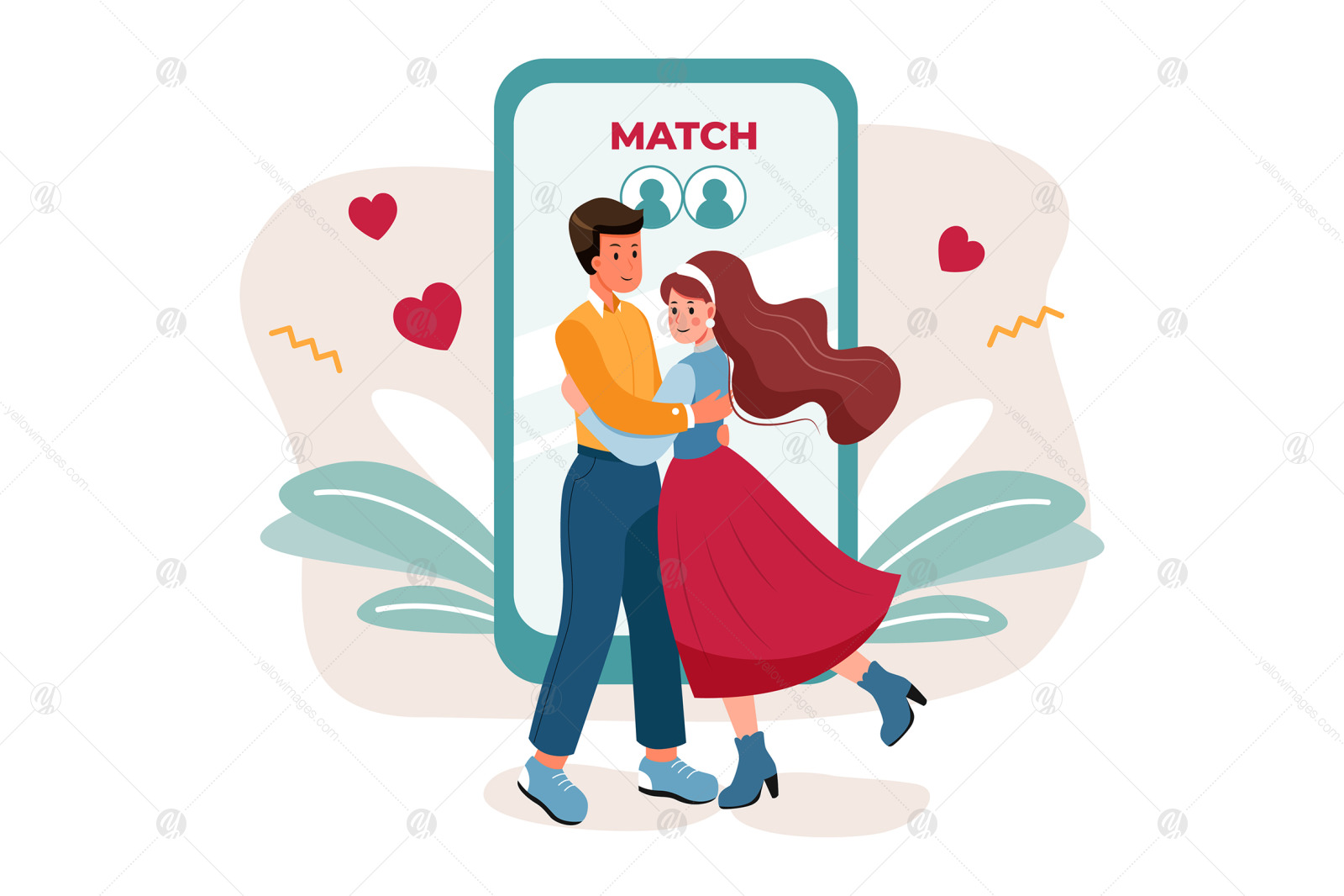 M435_Online Dating Illustration Pack