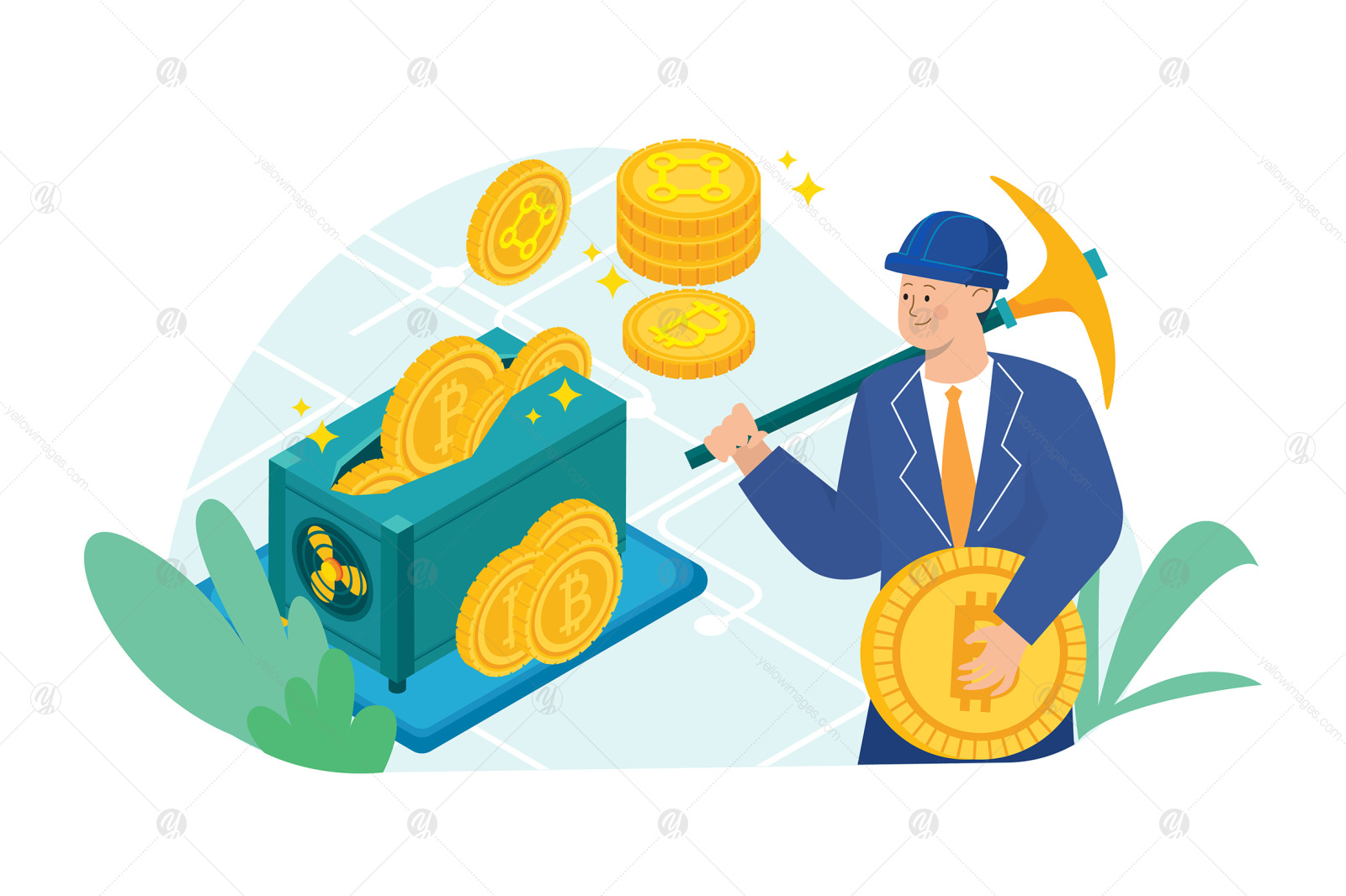 M438_Bitcoin & Blockchain Illustrations M438_Bitcoin & Blockchain Illustrations