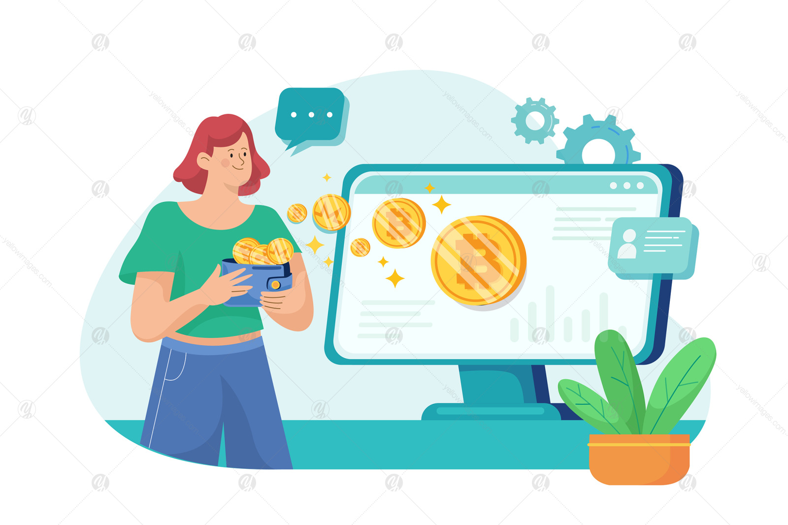M438_Bitcoin & Blockchain Illustrations M438_Bitcoin & Blockchain Illustrations