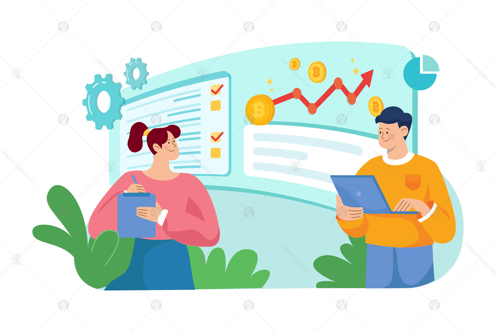 M438_Bitcoin & Blockchain Illustrations M438_Bitcoin & Blockchain Illustrations