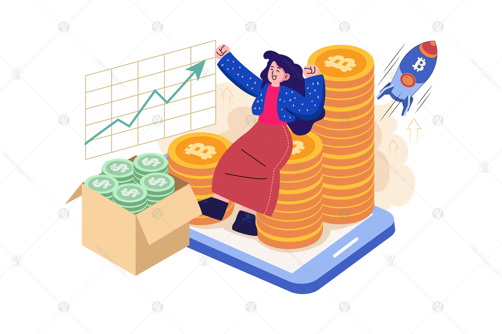 M439_Cryptocurrency Illustration Pack M439_Cryptocurrency Illustration Pack