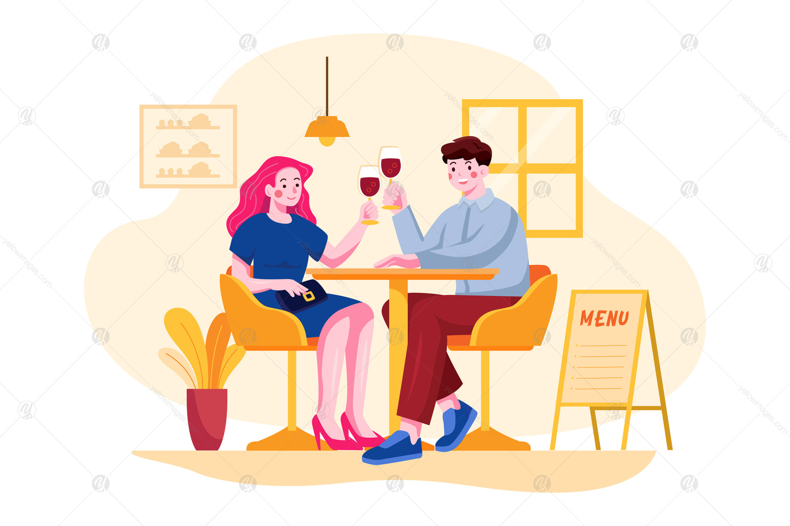 M440_Romantic Couple Illustration Pack