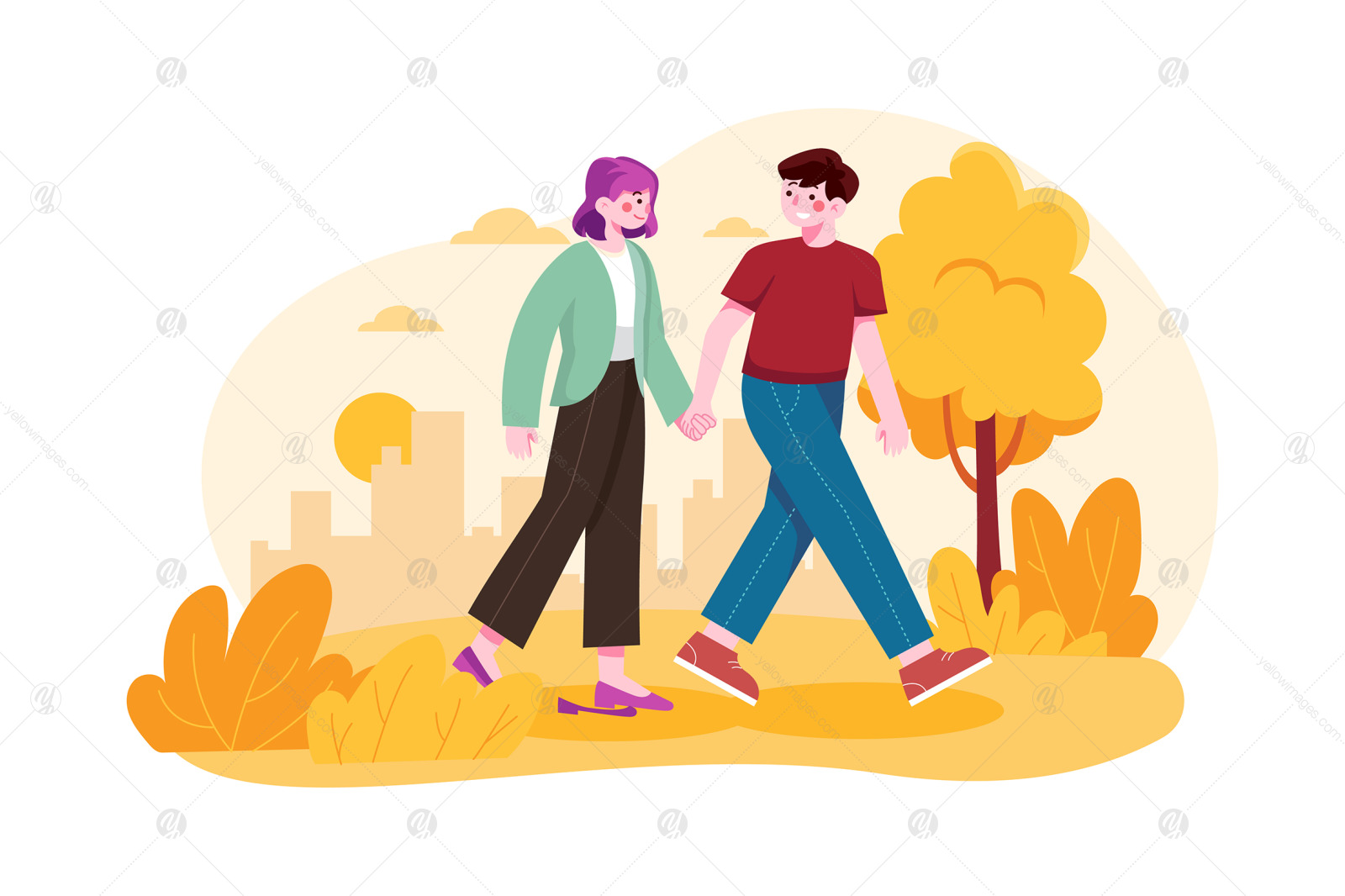 M440_Romantic Couple Illustration Pack