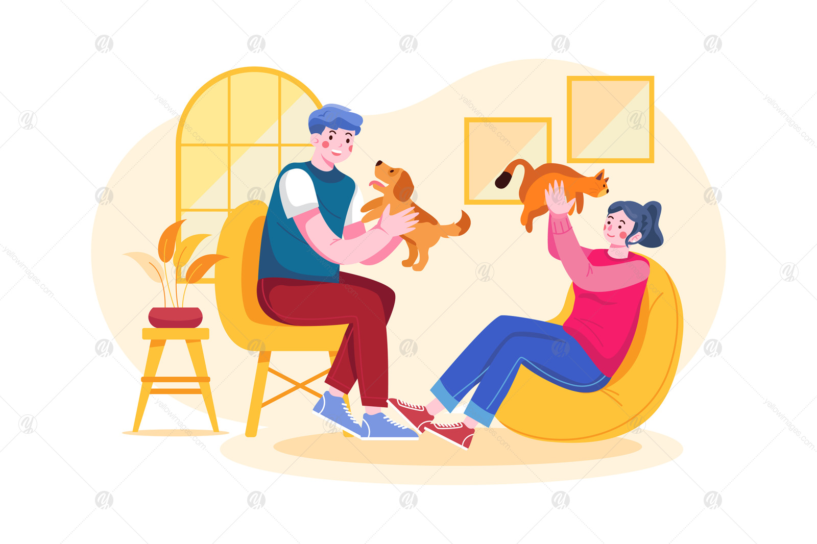 M440_Romantic Couple Illustration Pack