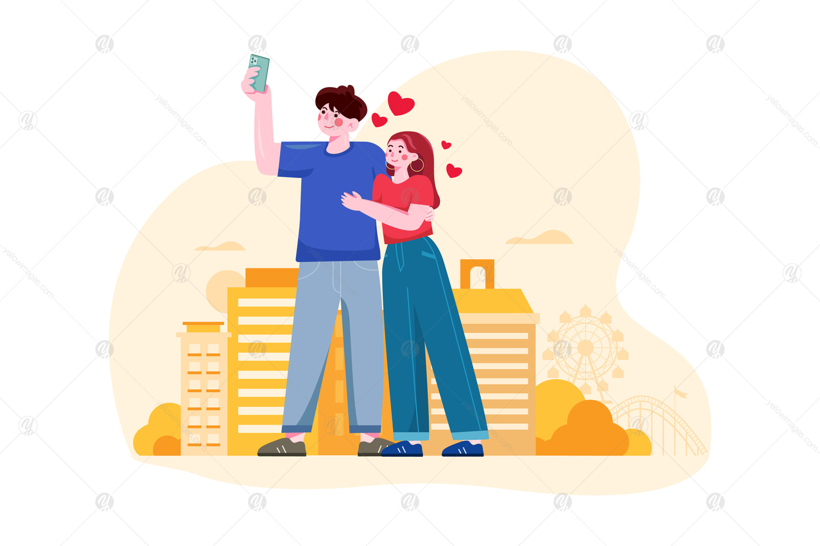 M440_Romantic Couple Illustration Pack