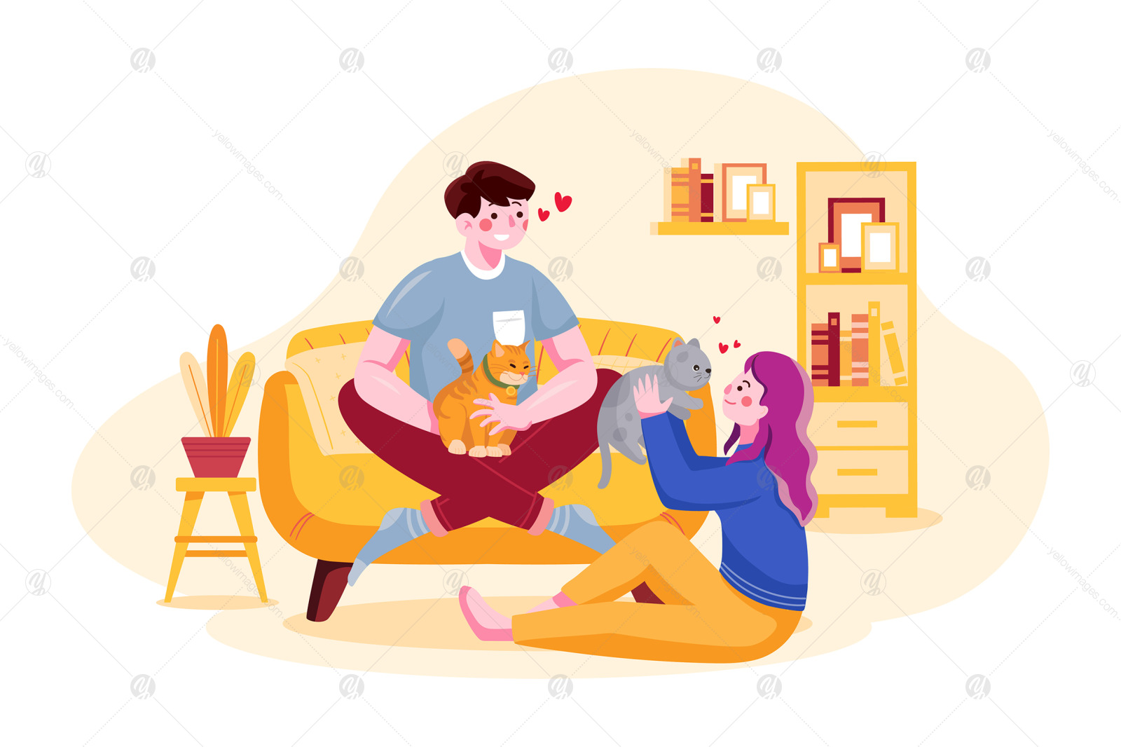 M440_Romantic Couple Illustration Pack