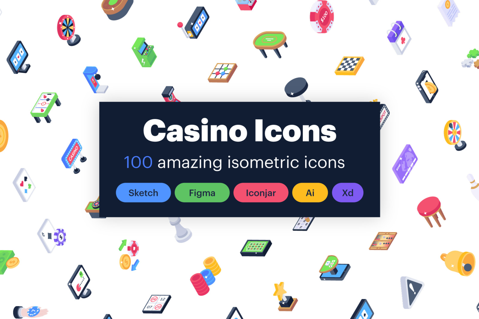 Isometric Icons of Casino