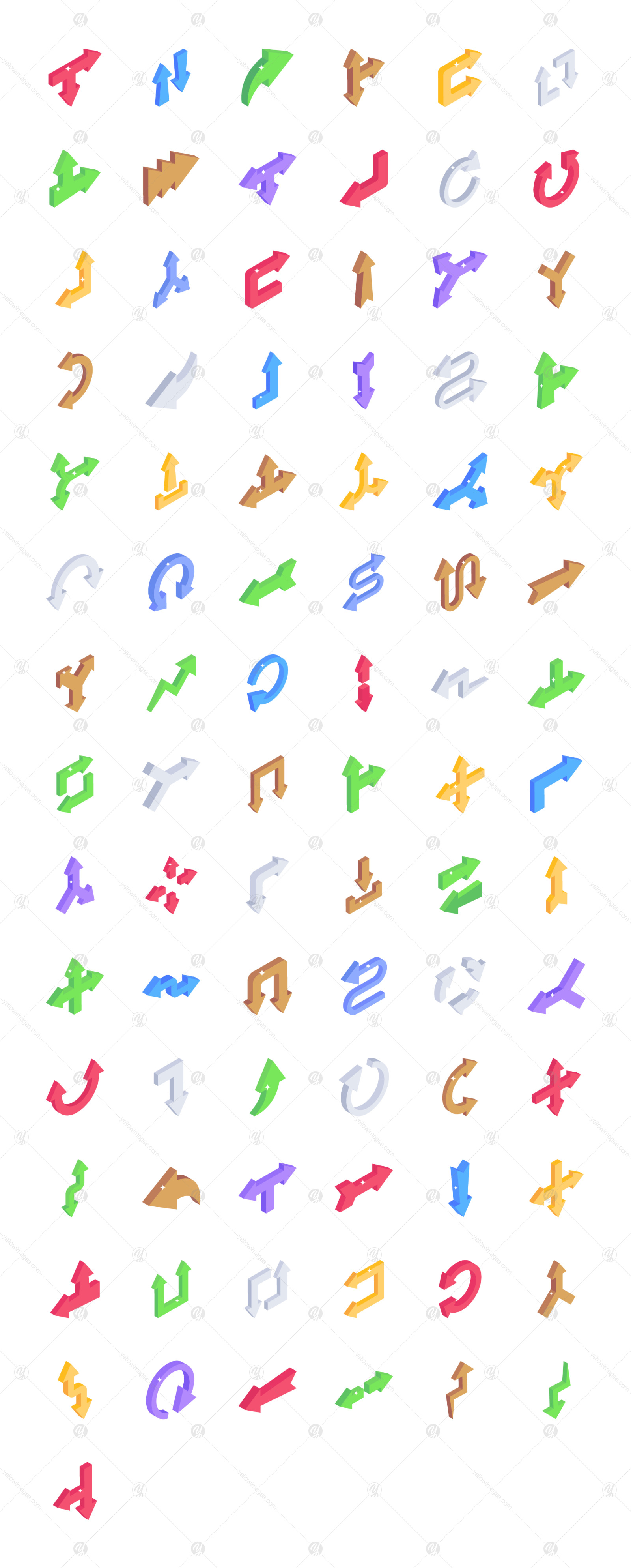 Arrow Vector Icons -85 Isometric Icons