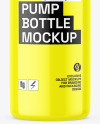 Glossy Bottle With Pump Mockup