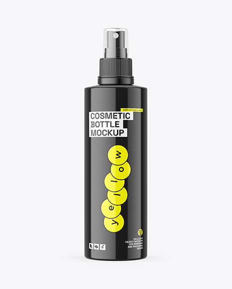 Glossy Spray Bottle Mockup