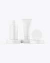 Bottle W/ Tube & Jar Mockup