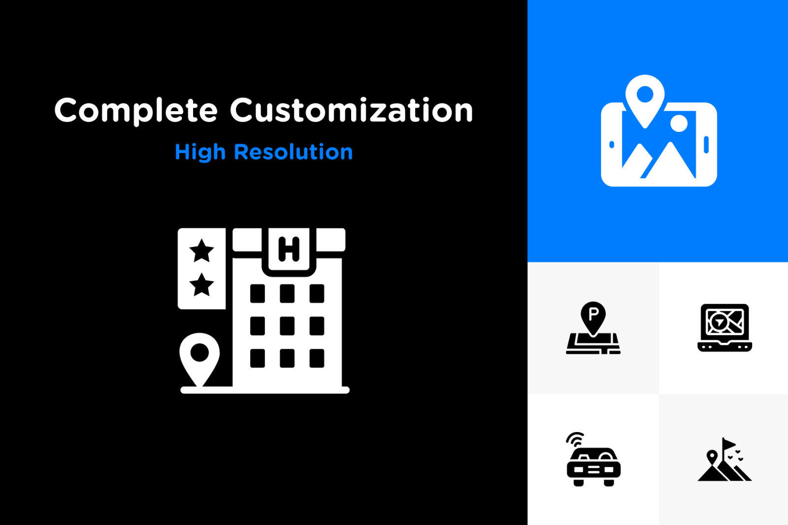 Location Maps Glyph Icons Location Maps Glyph Icons