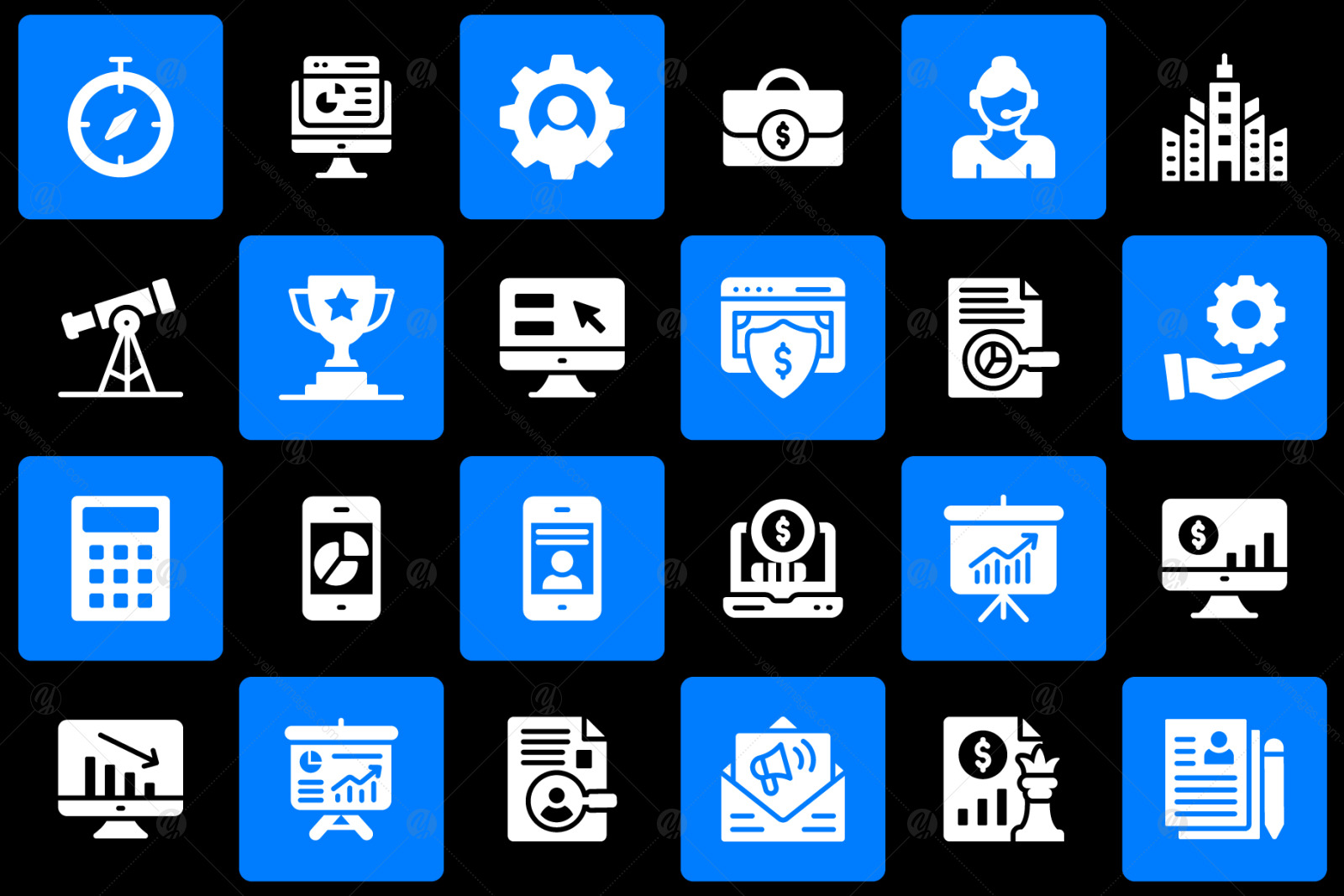 145 Business Glyph Icons