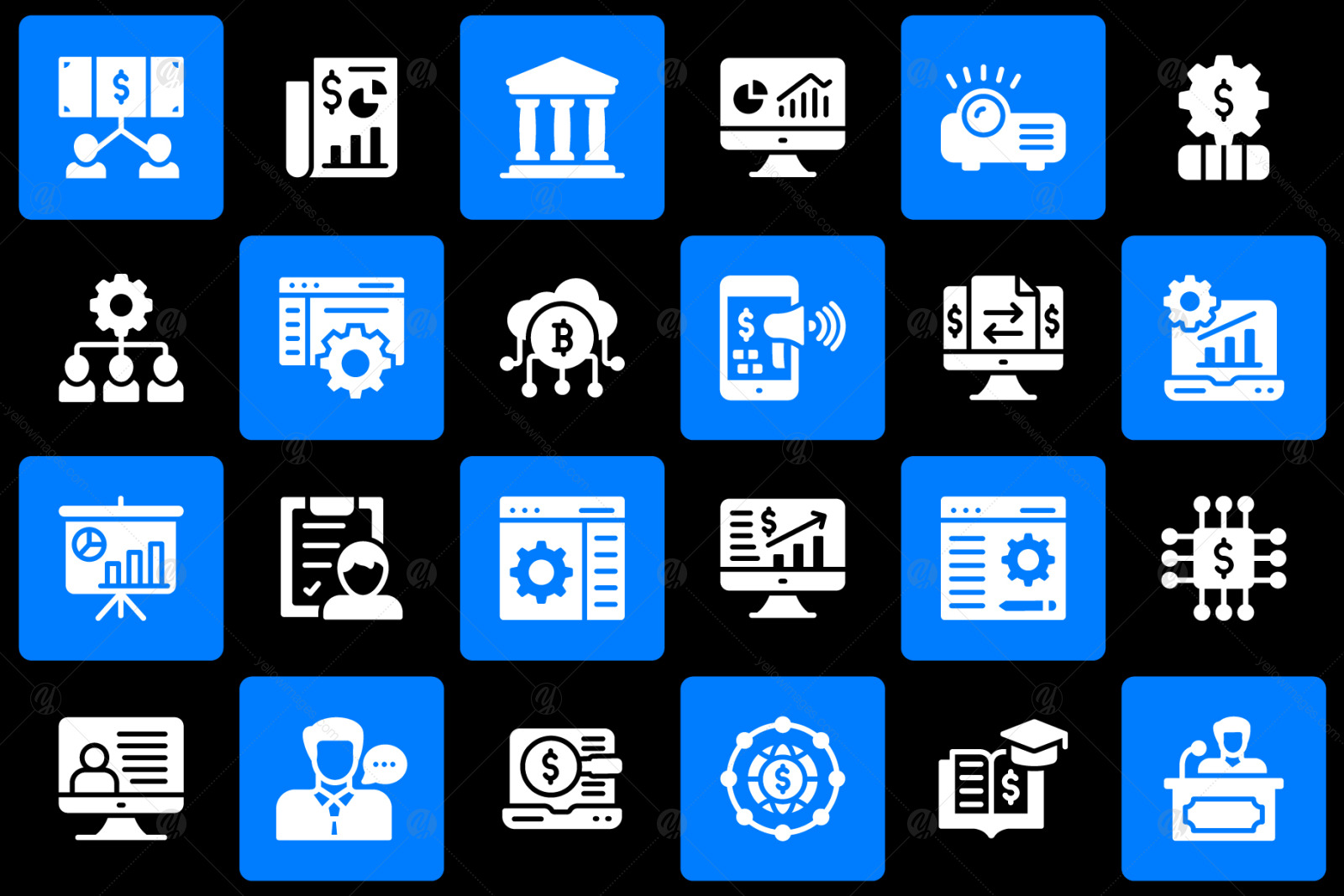 145 Business Glyph Icons