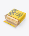 Opened Kraft Paper Cookies Box Mockup