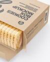 Opened Kraft Paper Cookies Box Mockup