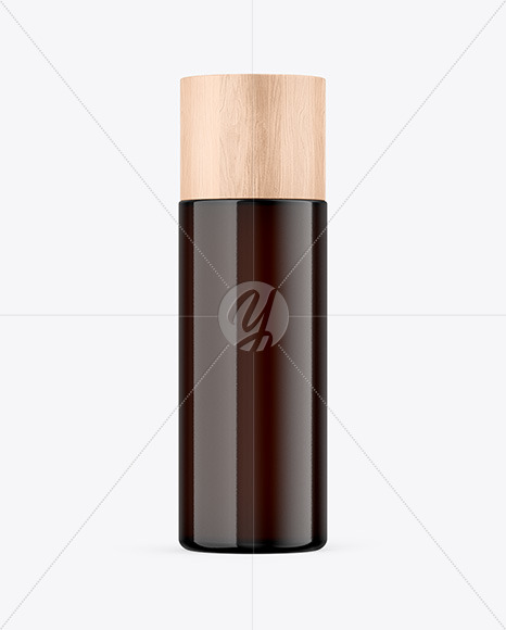 Dark Amber Bottle Mockup