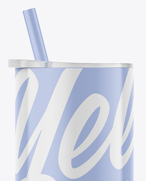 Glossy Skinny Tumbler Mockup