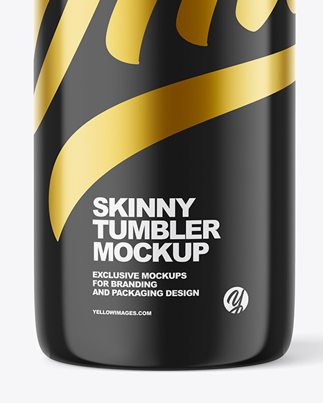 Glossy Skinny Tumbler Mockup