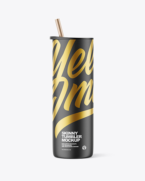 Textured Skinny Tumbler Mockup