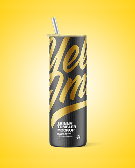 Textured Skinny Tumbler Mockup