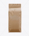 Kraft Paper Coffee Bag Mockup / Front View