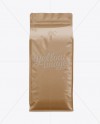 Kraft Paper Coffee Bag Mockup / Front View