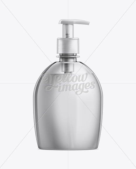 Clear PET Bottle w/ Lotion Pump Mockup Clear PET Bottle w/ Lotion Pump Mockup