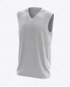 Mens V-Neck Tank Top Mockup - Front 3/4 View