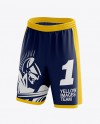 Basketball Shorts Mockup - Front 3/4 View