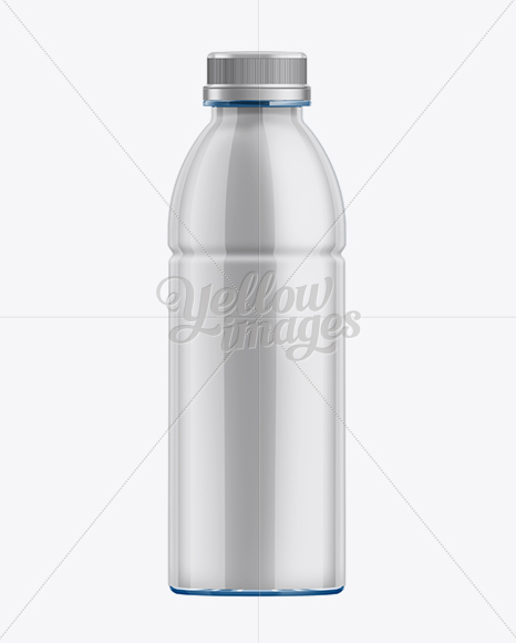 500ml PET Juice Bottle w/ Shrink Sleeve Label Mockup - Free Download