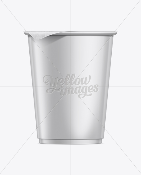 Plastic Soup Cup w/ Foil Lid Mockup