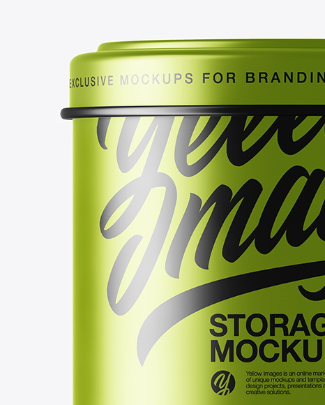 Metallic Storage Jar Mockup