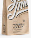 Kraft Paper Bag Mockup - Half Side View