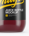 330ml Clear Glass Berry Juice Bottle Mockup