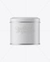 Matte Storage Jar with Metal Rings Mockup