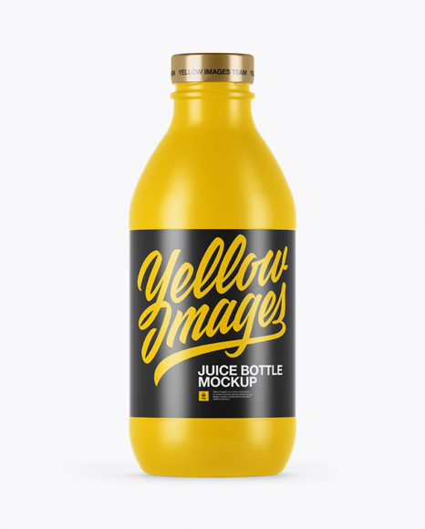 330ml Glossy Juice Bottle Mockup