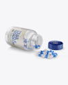 Opened Clear Bottle W/ Pills Mockup