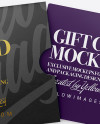 Gift Card in Carton Cover Mockup - Top View