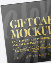 Gift Card in Carton Cover Mockup - Top View