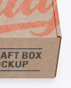 Kraft Carton Box Mockup - Front View (high-angle shot)