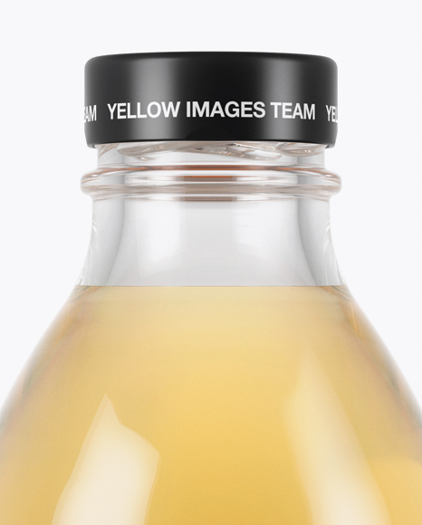 330ml Clear Glass Grape Juice Bottle Mockup