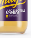 330ml Clear Glass Grape Juice Bottle Mockup