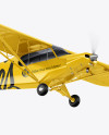 Airplane With Long Banner Mockup - Half Side View (Hero Shot)