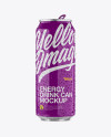 500ml Aluminium Can W/ Condensation & Glossy Finish Mockup
