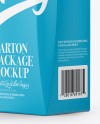 Carton Package with Straw Mockup - Half Side View