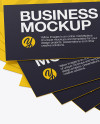 Business Cards Mockup - Top View