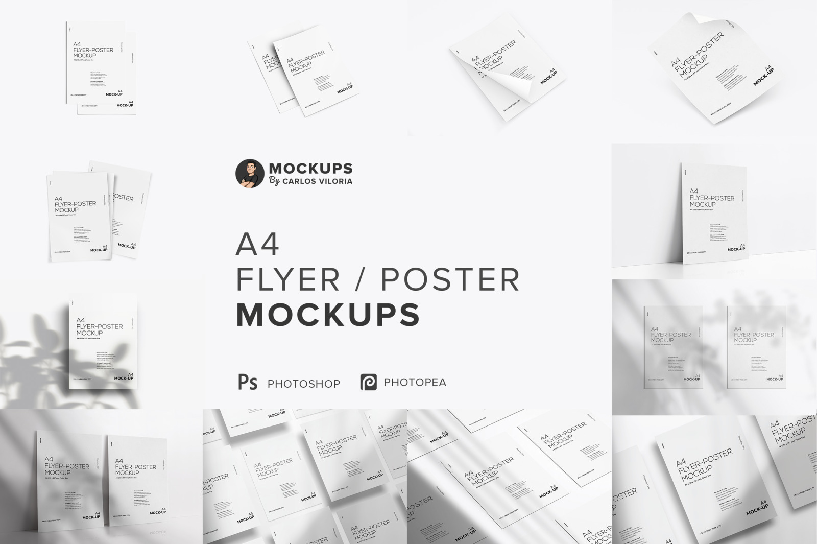 A4 Flyer – Poster Mockups Bundle A4 Flyer – Poster Mockups Bundle