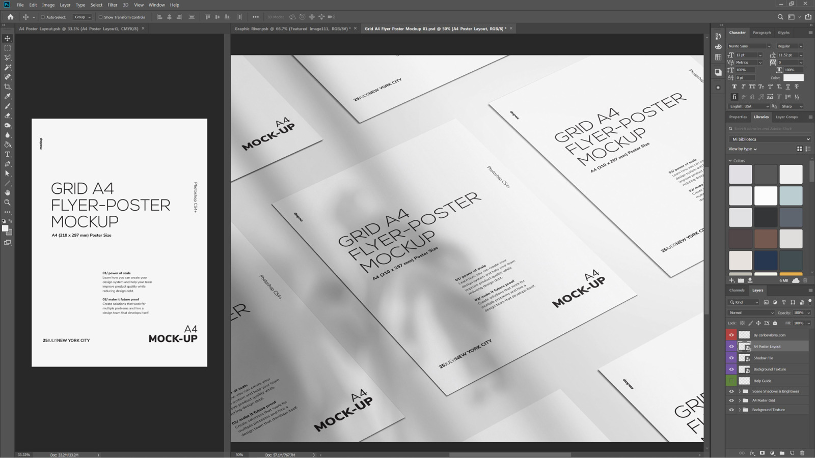 A4 Flyer – Poster Mockups Bundle A4 Flyer – Poster Mockups Bundle
