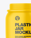 Opened Matte Plastic Jar Mockup